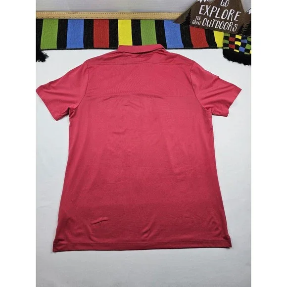 Nike Mens Polo Golf Shirt Size Large Color Pink Dri-Fit Rugby Casual Top - Picture 2 of 9